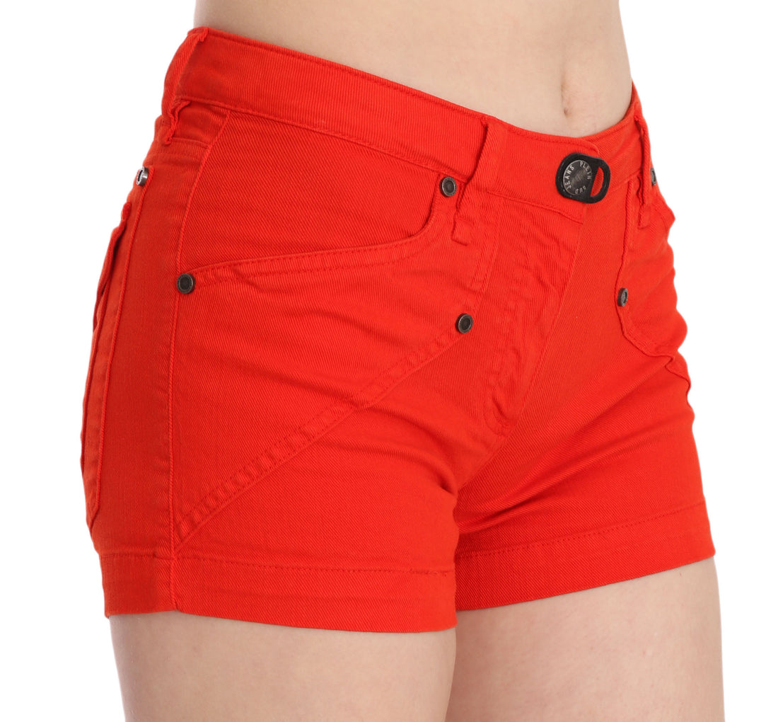 PLEIN SUD Orange Mid Waist Cotton Denim Mini - Whispers Of Wisdom Clothing