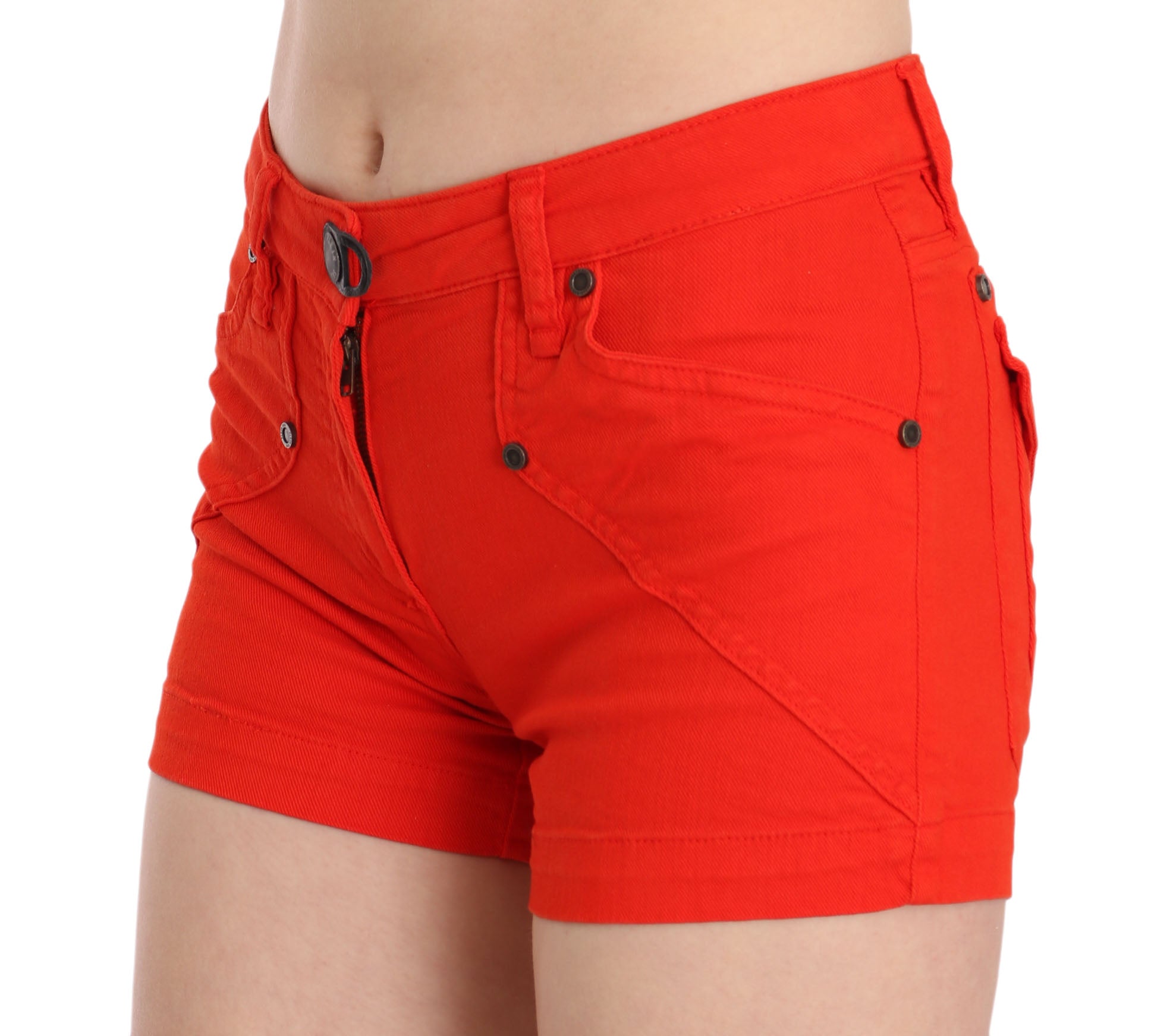 PLEIN SUD Orange Mid Waist Cotton Denim Mini - Whispers Of Wisdom Clothing