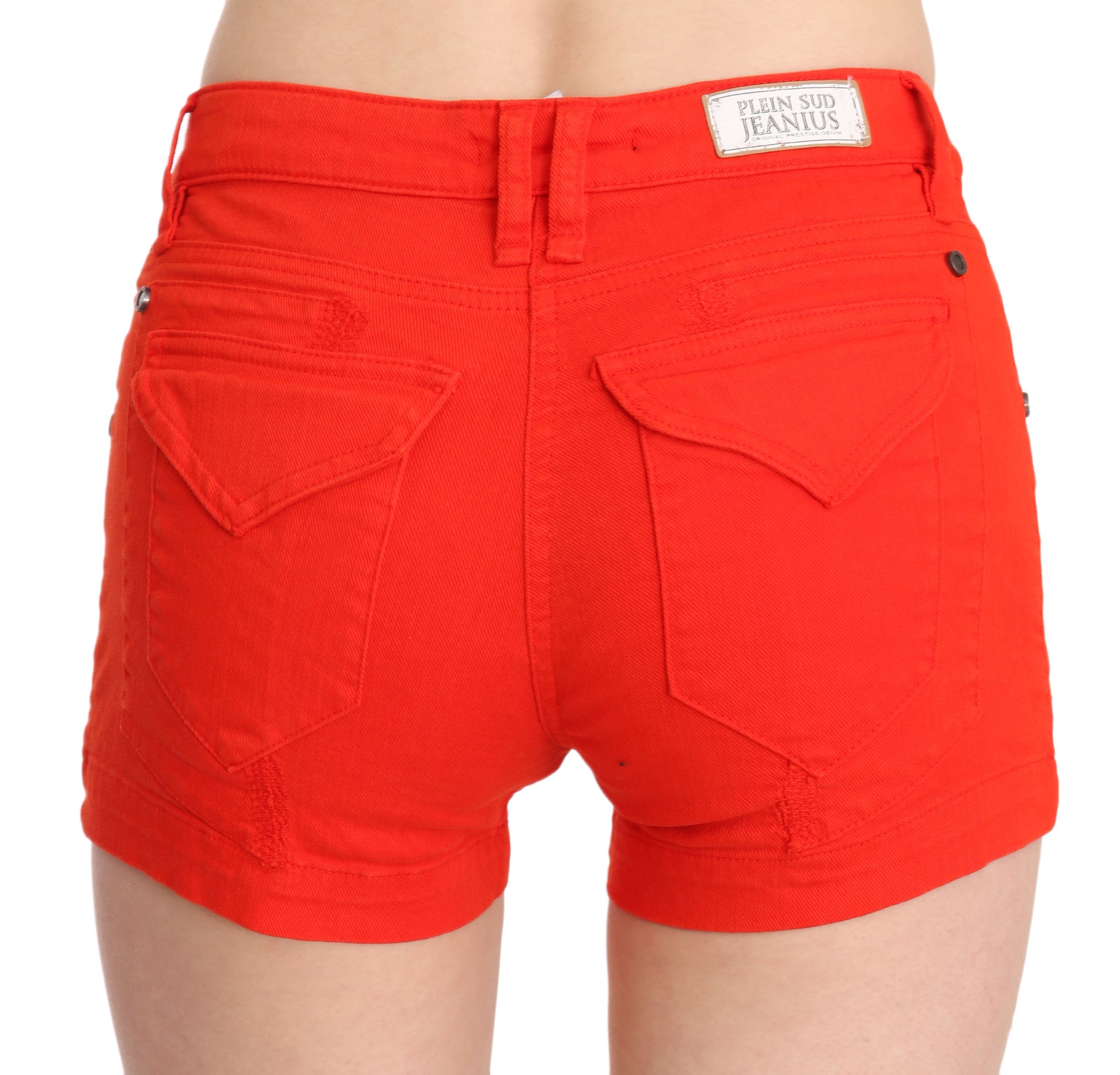 PLEIN SUD Orange Mid Waist Cotton Denim Mini - Whispers Of Wisdom Clothing