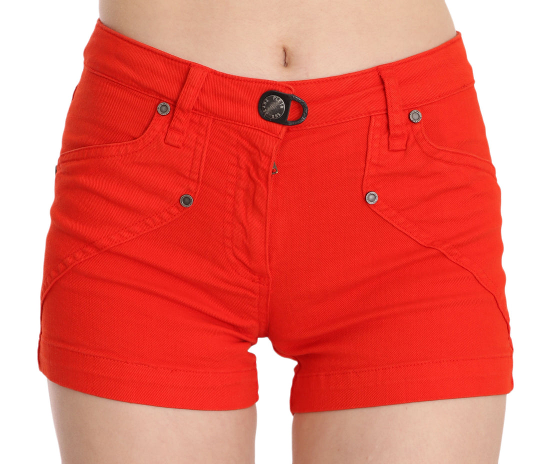 PLEIN SUD Orange Mid Waist Cotton Denim Mini - Whispers Of Wisdom Clothing