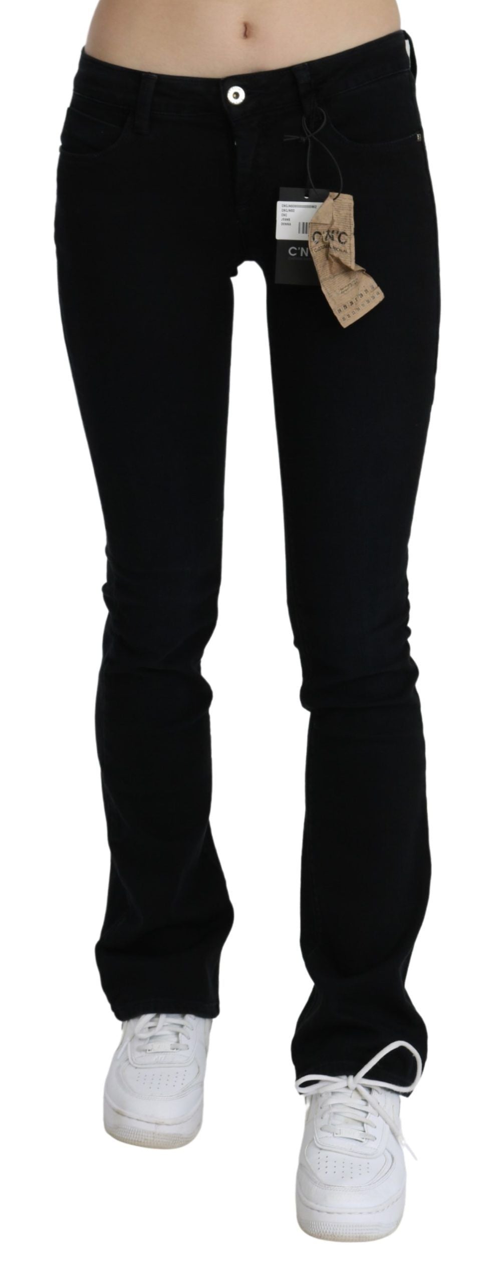 Costume National Black Low Waist Skinny Denim Cotton Jeans - Whispers Of Wisdom Clothing