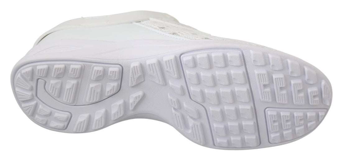Philipp Plein White Polyester Casual Sneakers Shoes - Whispers Of Wisdom Clothing