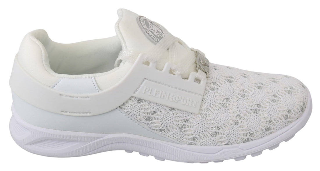 Philipp Plein White Polyester Casual Sneakers Shoes - Whispers Of Wisdom Clothing