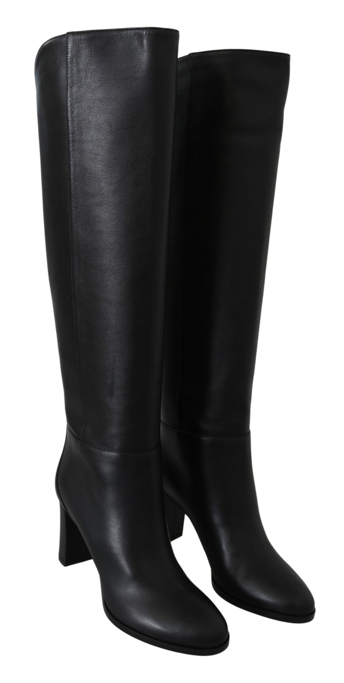 Jimmy Choo Elegant Black Calf Leather Heeled Boots - Whispers Of Wisdom Clothing
