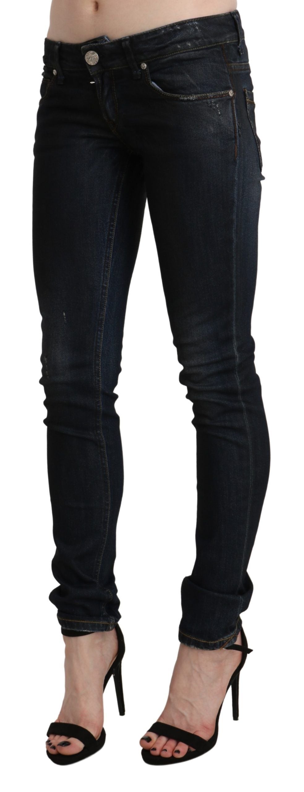 Acht Black Washed Low Waist Skinny Denim Jeans - Whispers Of Wisdom Clothing