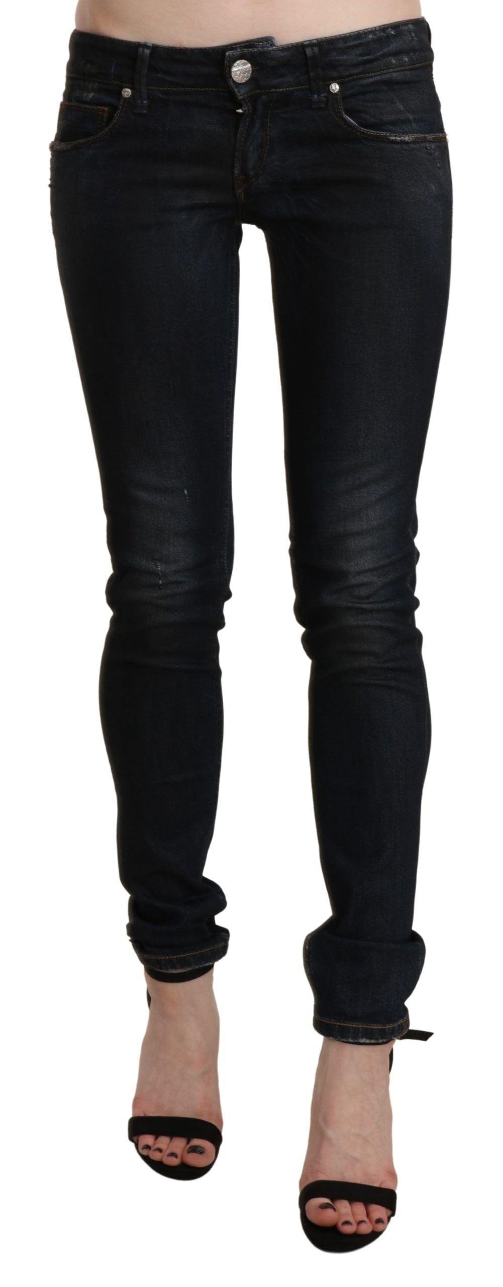 Acht Black Washed Low Waist Skinny Denim Jeans - Whispers Of Wisdom Clothing