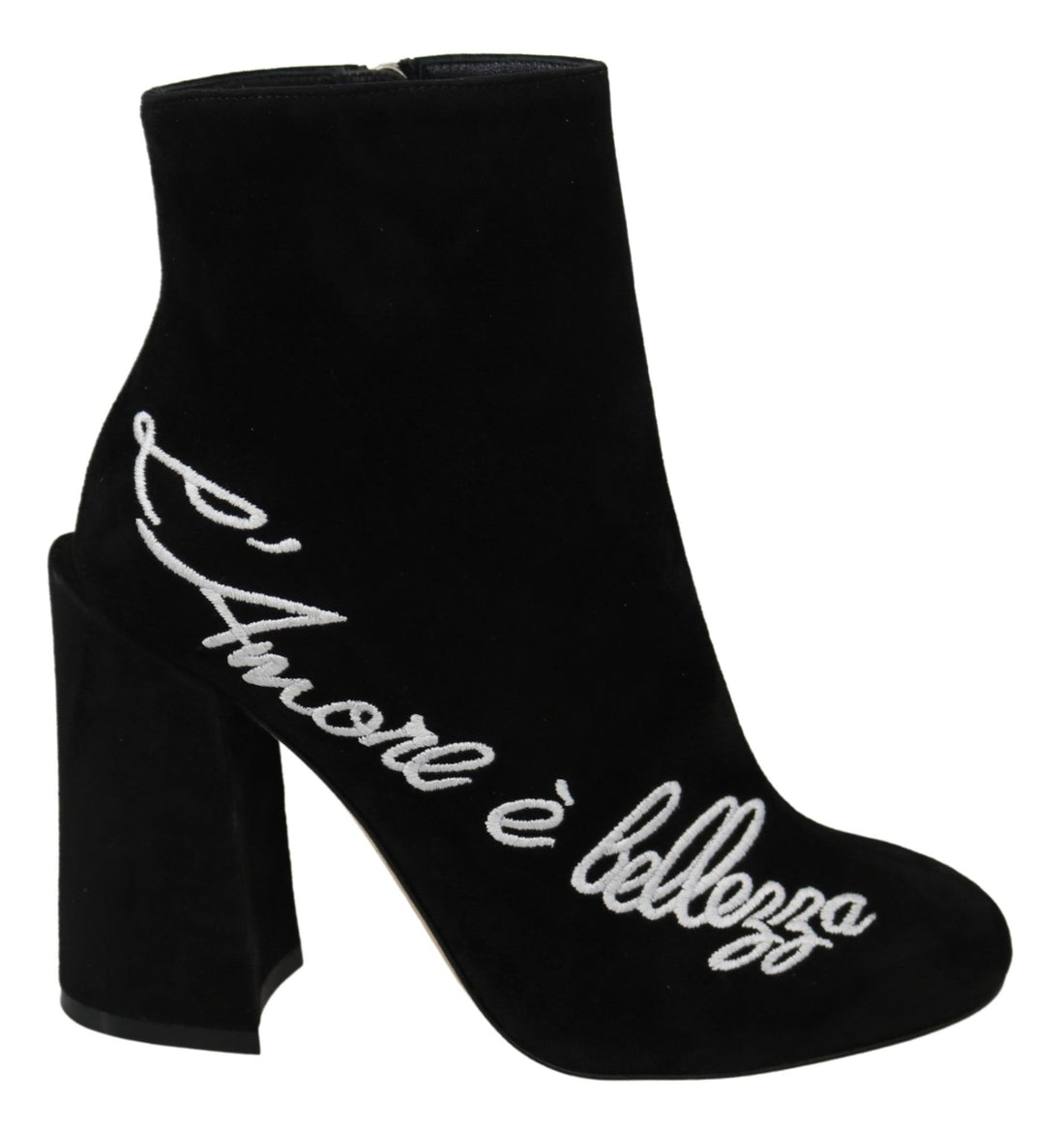 Dolce & Gabbana Black Suede L'Amore E'Bellezza Boots Shoes - Whispers Of Wisdom Clothing