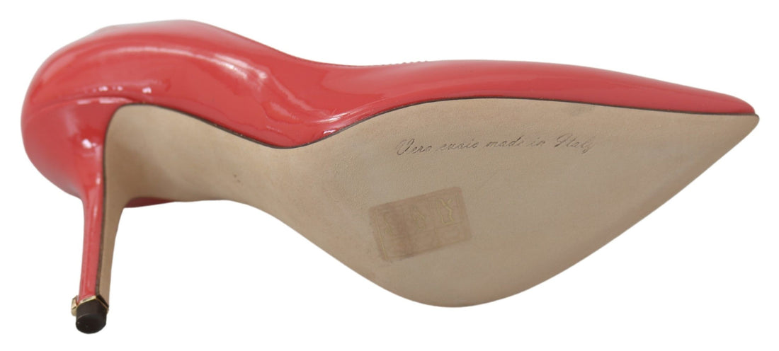 Dolce & Gabbana Dark Pink Patent Leather Heels Pumps - Whispers Of Wisdom Clothing