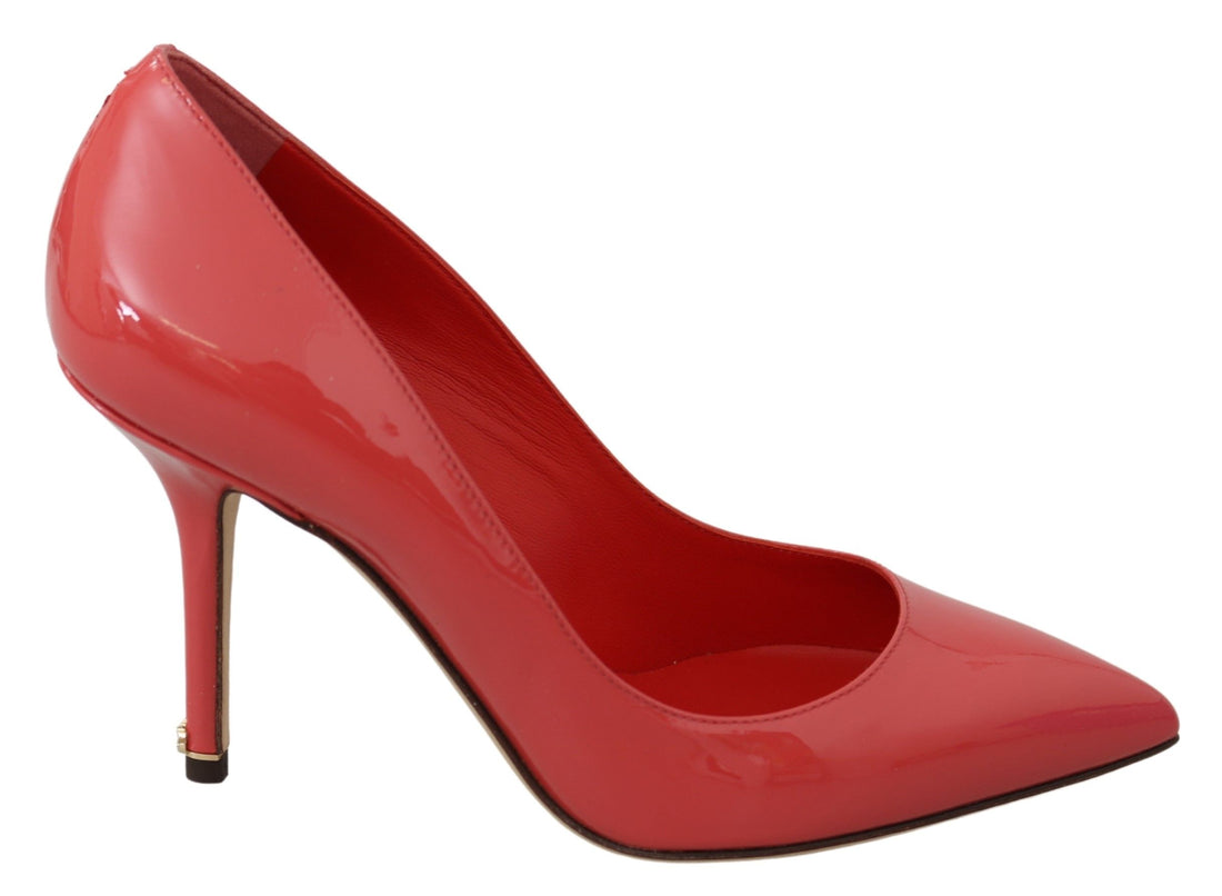 Dolce & Gabbana Dark Pink Patent Leather Heels Pumps - Whispers Of Wisdom Clothing