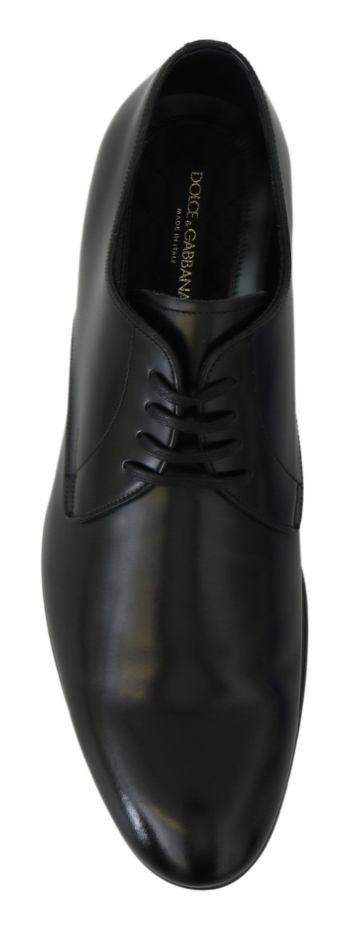 Dolce & Gabbana Derby Napoli Black Leather Dress Formal Shoes - Whispers Of Wisdom Clothing