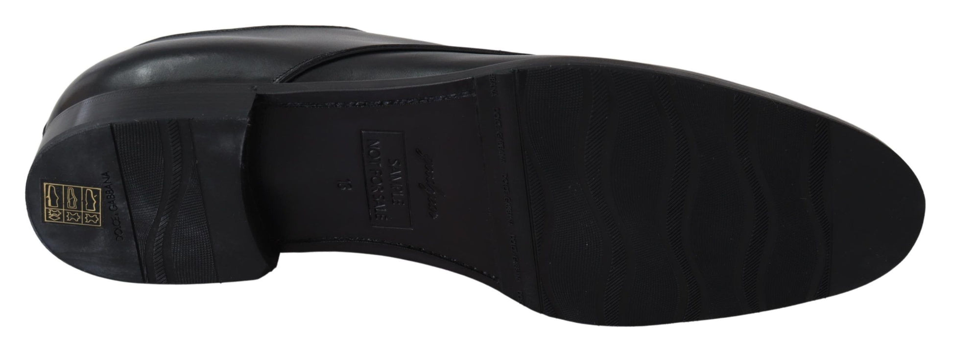 Dolce & Gabbana Black Leather SARTORIA Hand Made Shoes - Whispers Of Wisdom Clothing