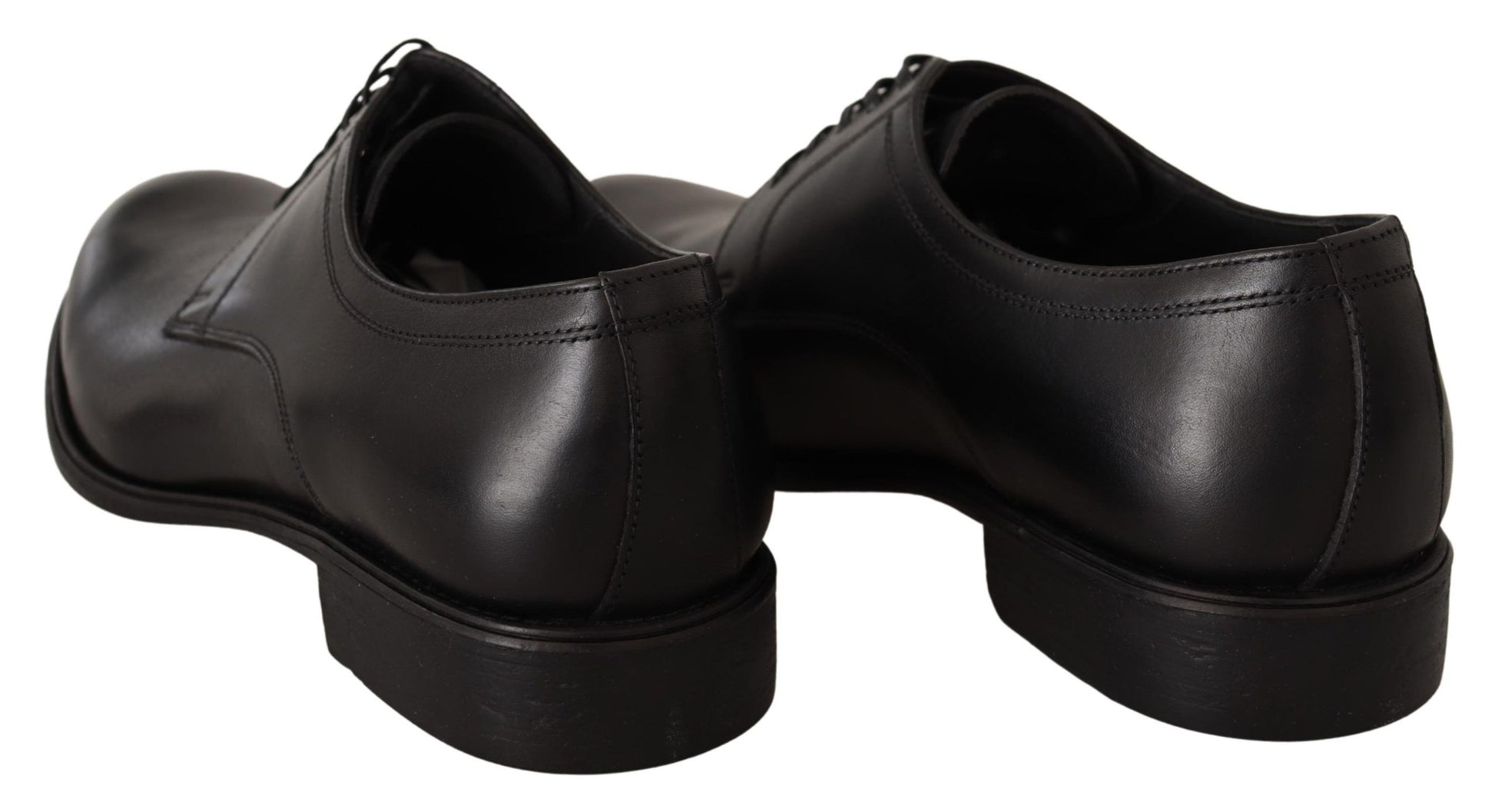 Dolce & Gabbana Black Leather Lace Up Mens Formal Derby Shoes - Whispers Of Wisdom Clothing
