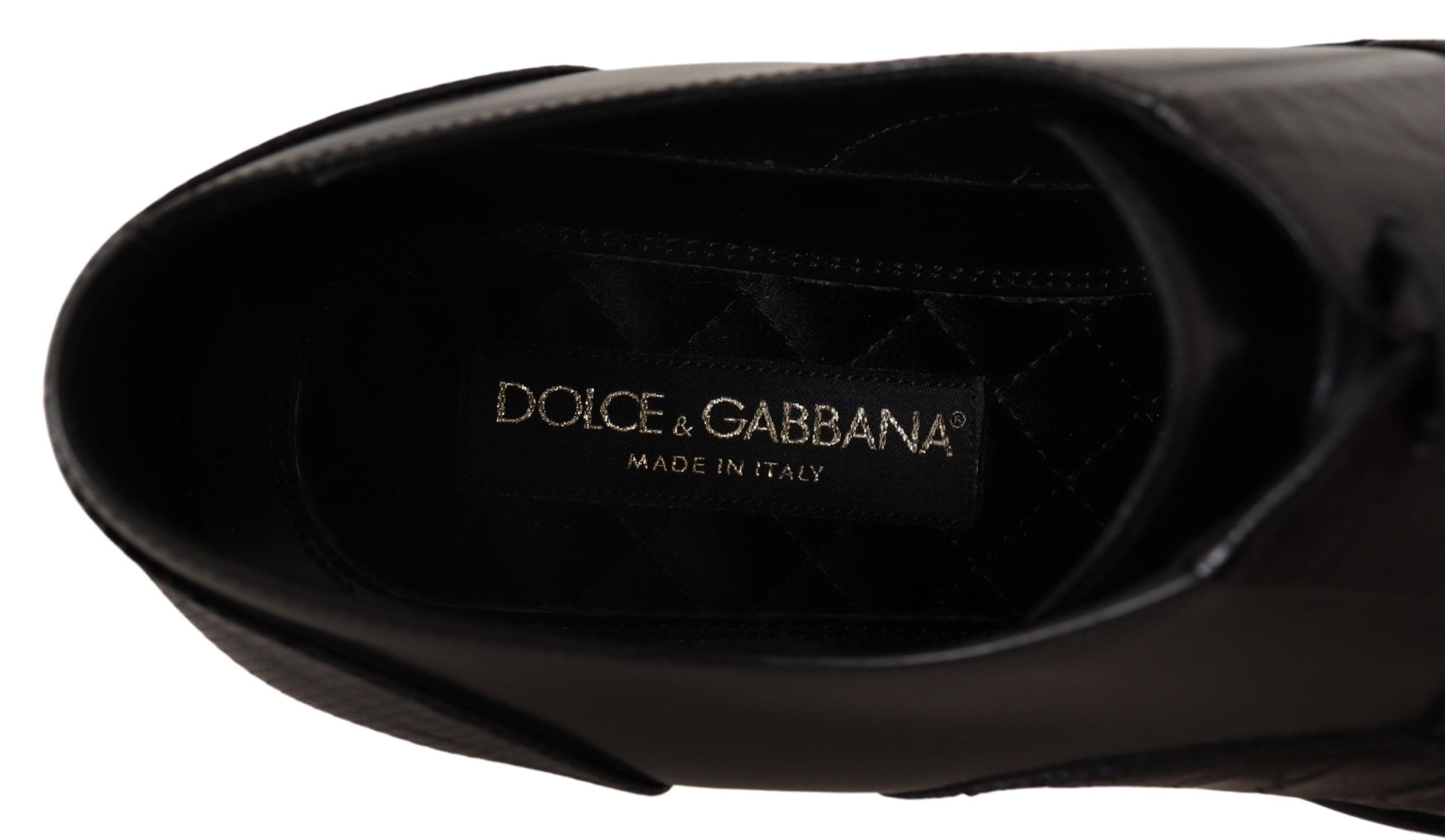 Dolce & Gabbana Black Leather Exotic Skins Formal Shoes - Whispers Of Wisdom Clothing