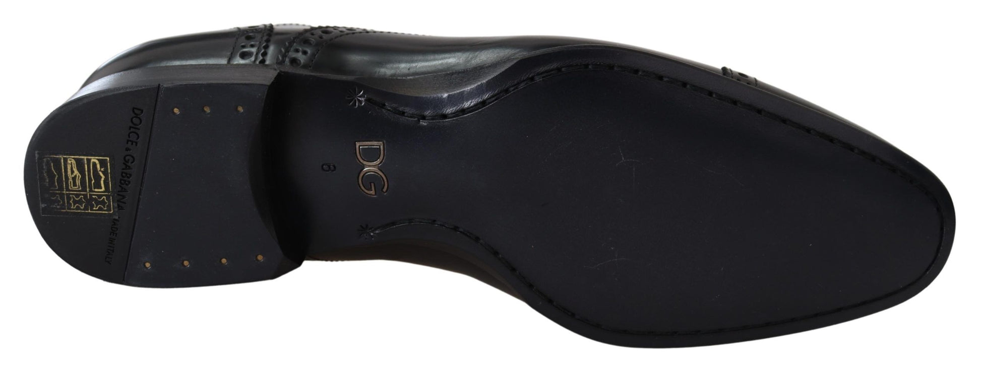 Dolce & Gabbana Black Leather Men Derby Formal Loafers Shoes - Whispers Of Wisdom Clothing