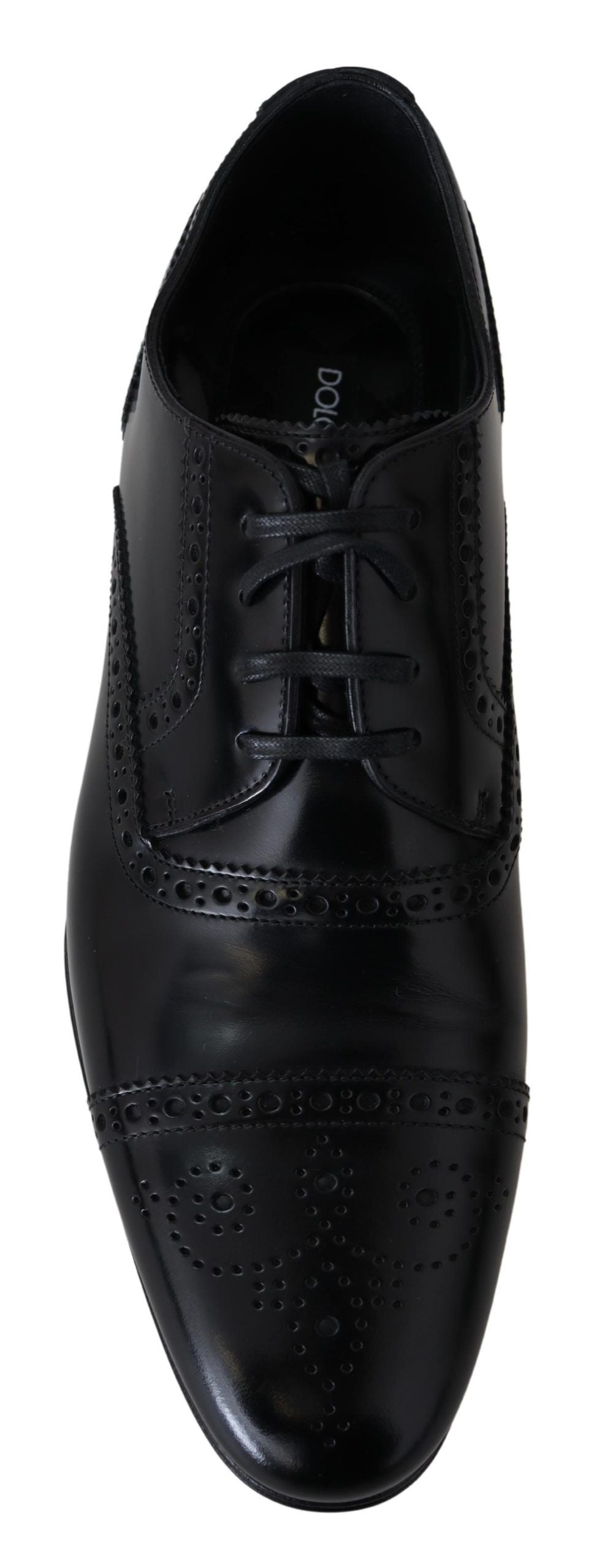 Dolce & Gabbana Black Leather Men Derby Formal Loafers Shoes - Whispers Of Wisdom Clothing