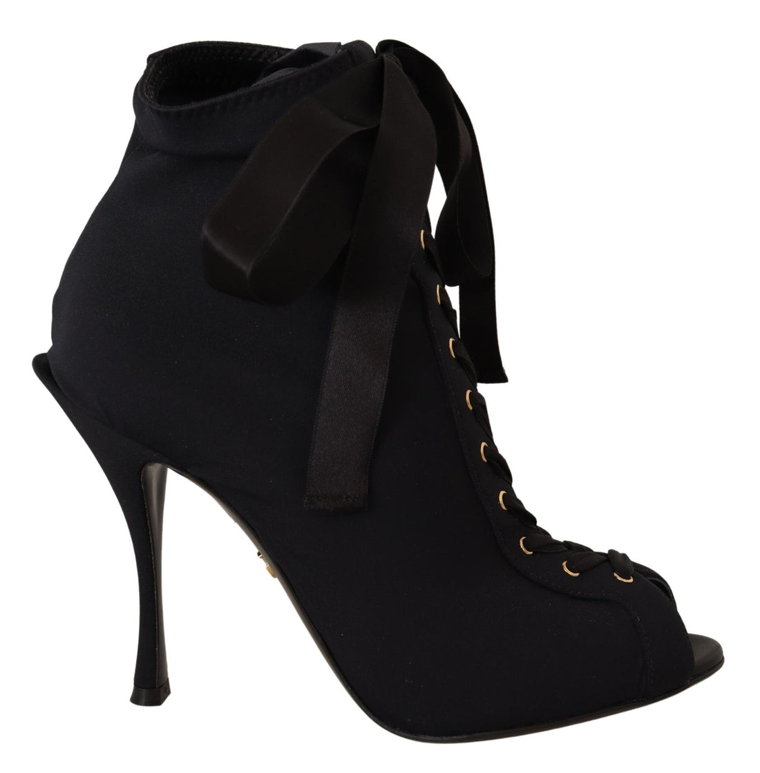 Dolce & Gabbana Black Stretch Short Ankle Boots Shoes - Whispers Of Wisdom Clothing