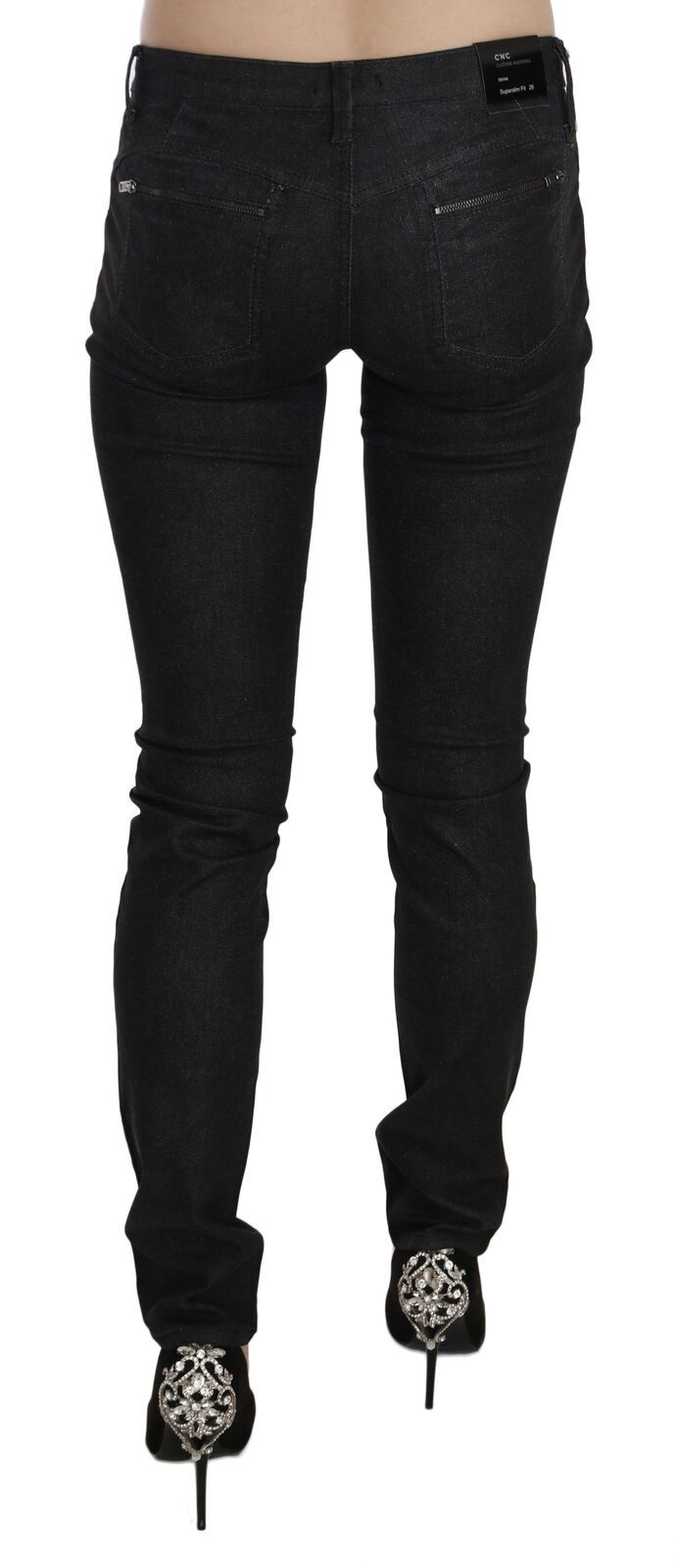 Costume National Black Low Waist Skinny Casual Denim Jeans - Whispers Of Wisdom Clothing