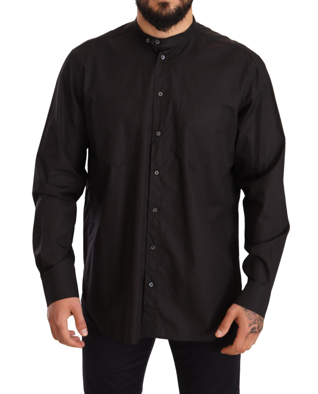 Dolce & Gabbana Black 100% Cotton Formal Dress Top Shirt - Whispers Of Wisdom Clothing