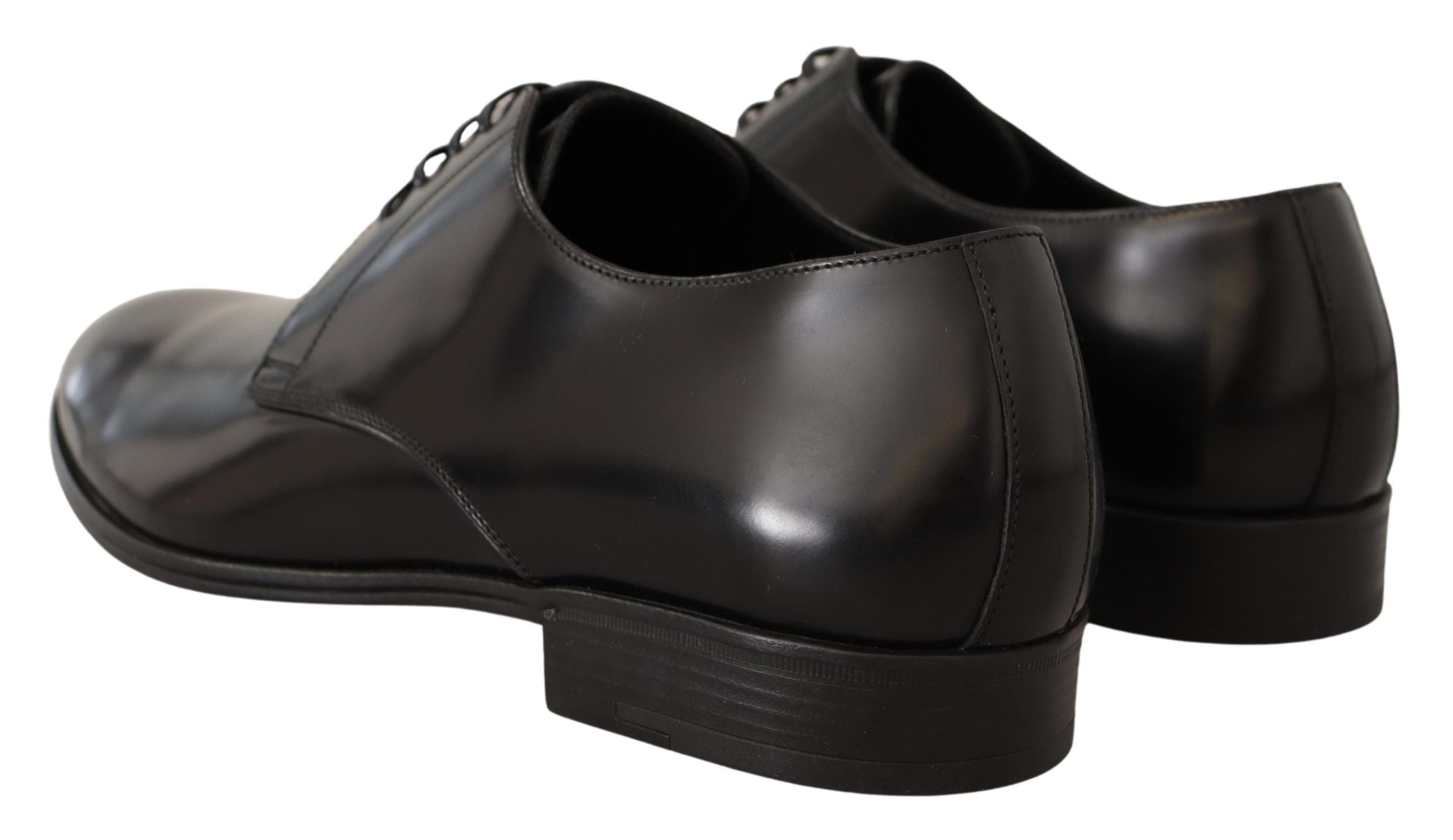 Dolce & Gabbana Black Leather Lace Up Men Dress Derby Shoes - Whispers Of Wisdom Clothing
