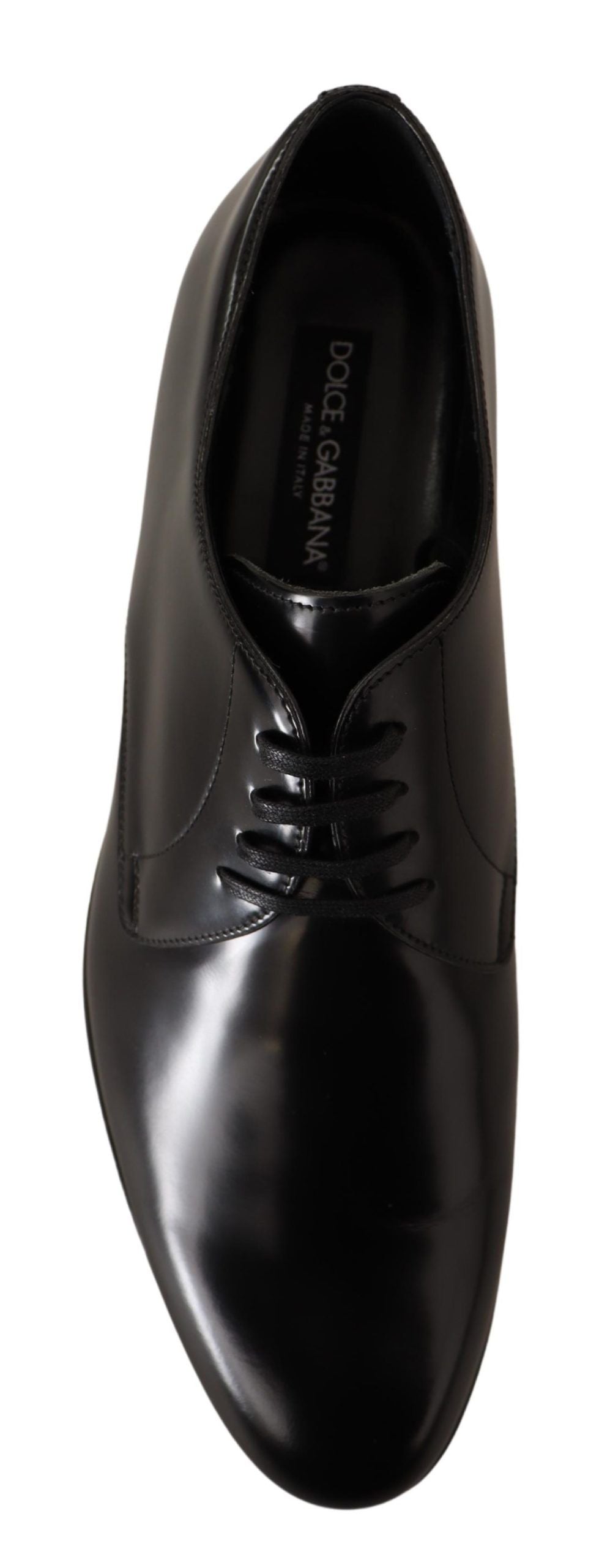 Dolce & Gabbana Black Leather Lace Up Men Dress Derby Shoes - Whispers Of Wisdom Clothing
