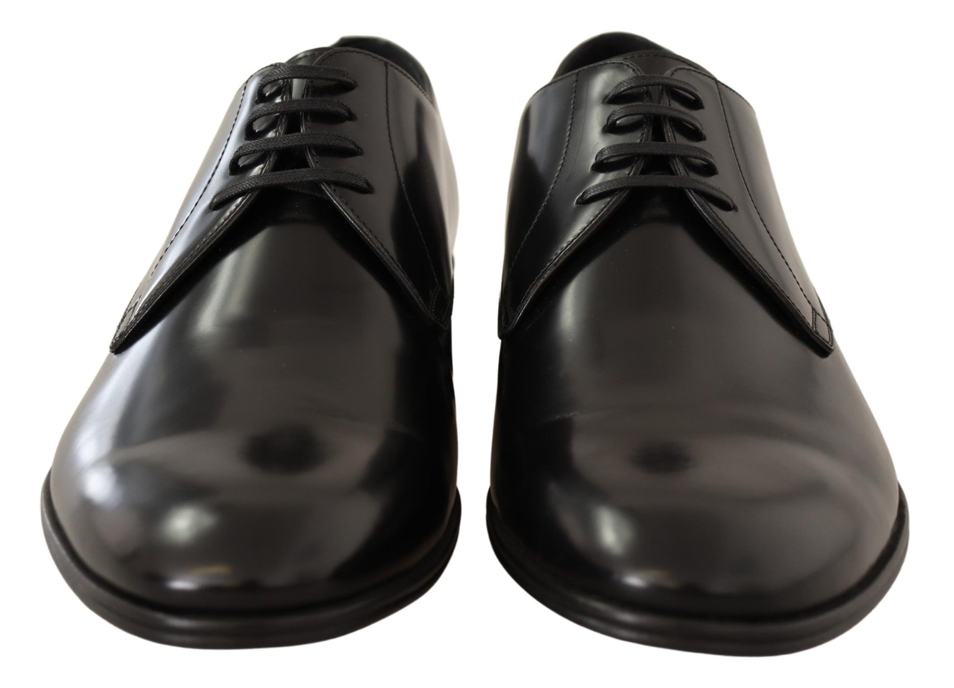 Dolce & Gabbana Black Leather Lace Up Men Dress Derby Shoes - Whispers Of Wisdom Clothing