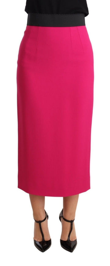 Dolce & Gabbana Pink High Waist Stretch Pencil Straight Skirt - Whispers Of Wisdom Clothing