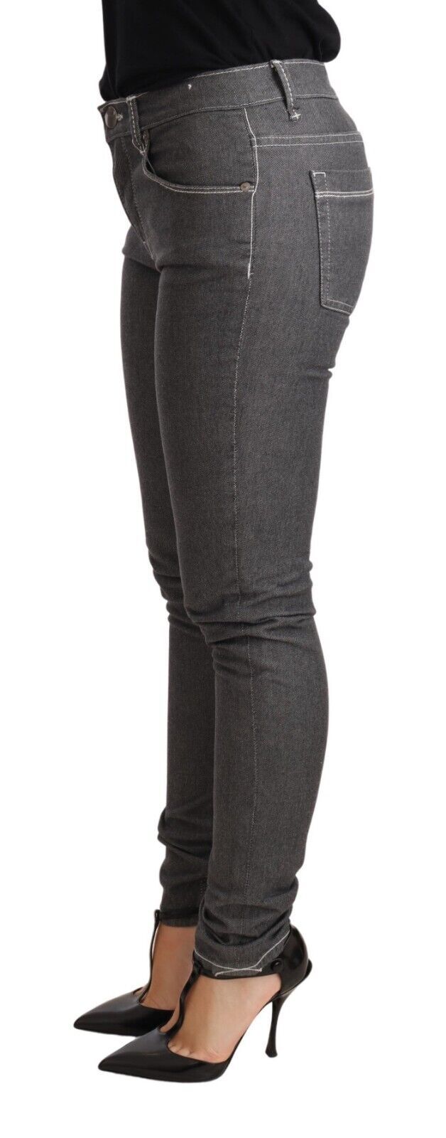 Acht Gray Low Waist Skinny Denim Trouser Jeans - Whispers Of Wisdom Clothing