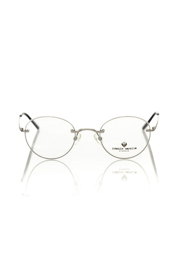 Frankie Morello Silver Metallic Unisex Eyeglass Frame