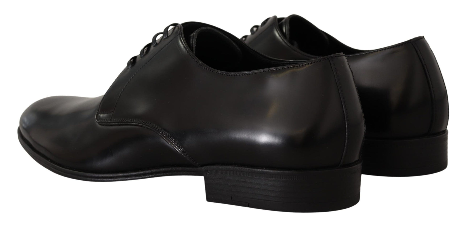 Dolce & Gabbana Black Leather Lace Up Formal Derby Shoes - Whispers Of Wisdom Clothing
