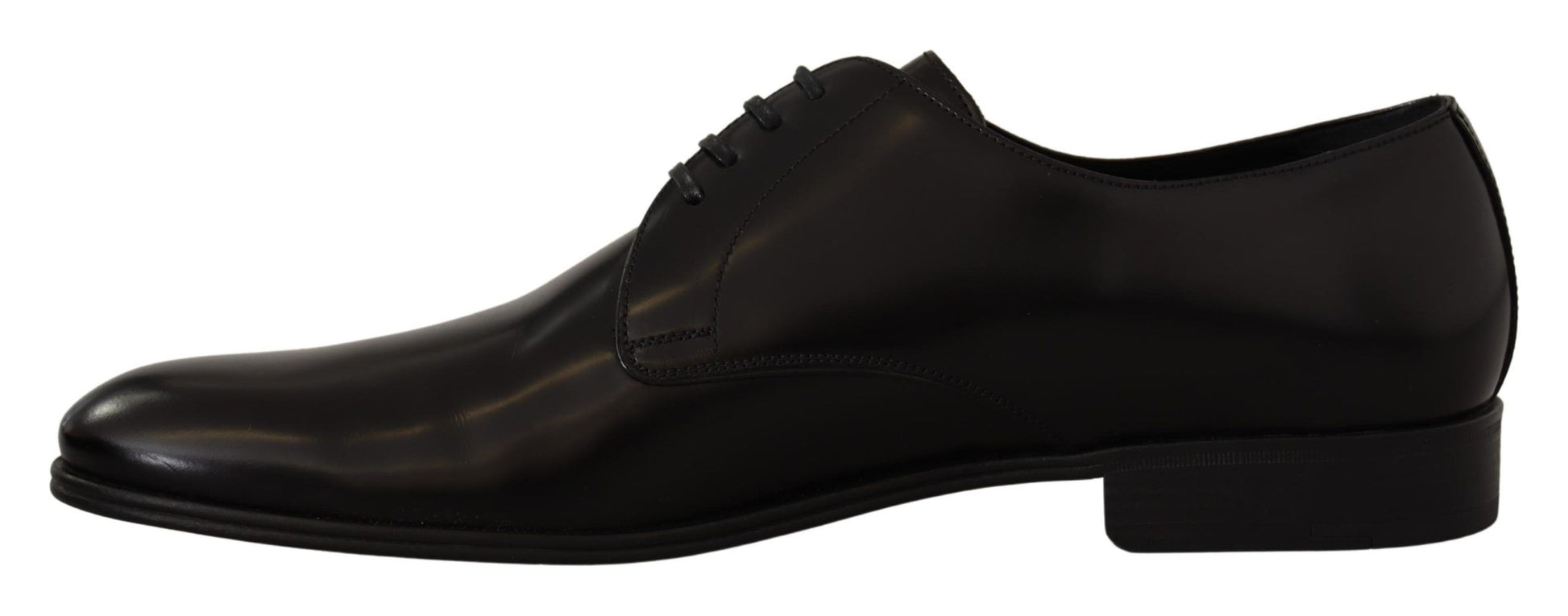 Dolce & Gabbana Black Leather Lace Up Formal Derby Shoes - Whispers Of Wisdom Clothing