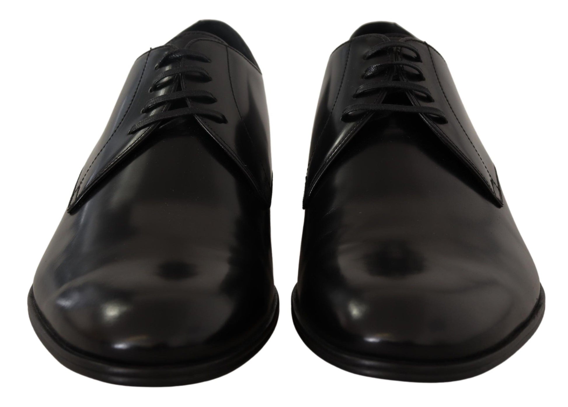 Dolce & Gabbana Black Leather Lace Up Formal Derby Shoes - Whispers Of Wisdom Clothing