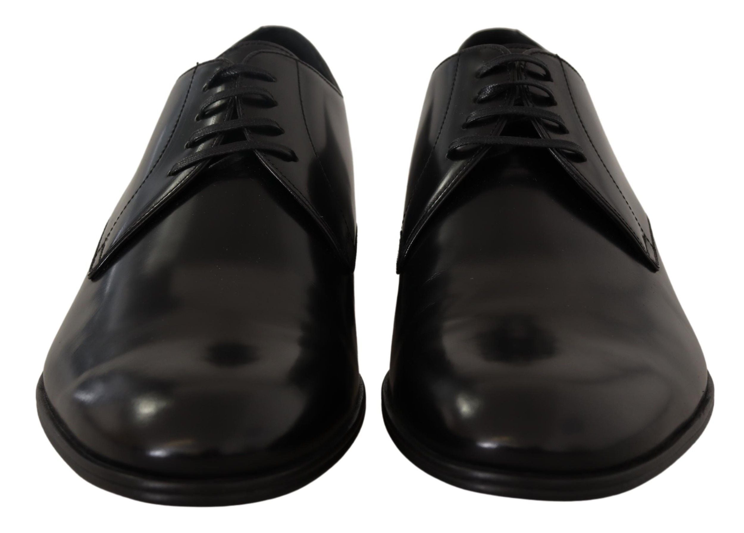 Dolce & Gabbana Black Leather Lace Up Formal Derby Shoes - Whispers Of Wisdom Clothing