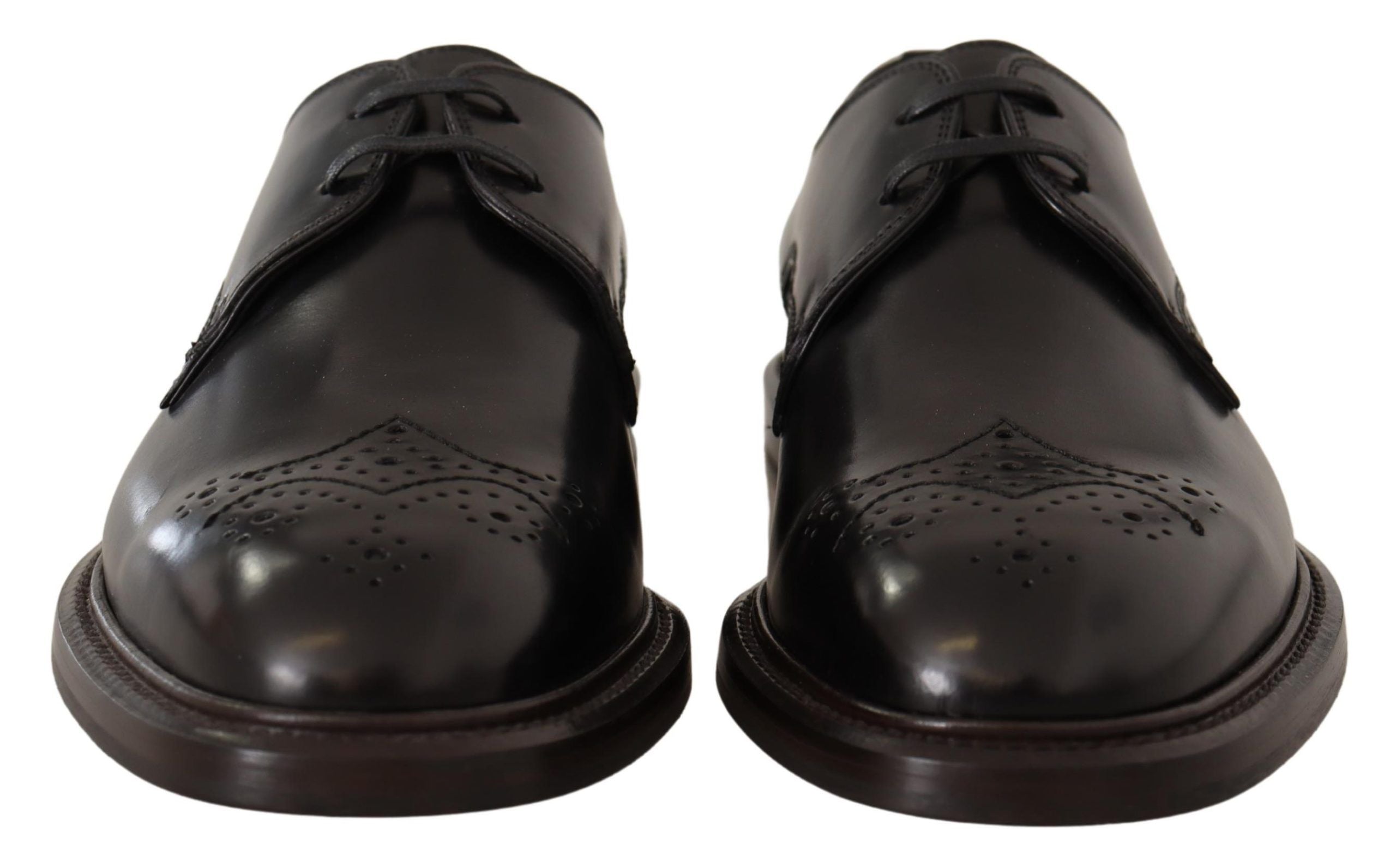 Dolce & Gabbana Black Leather Dress Formal Derby Shoes - Whispers Of Wisdom Clothing