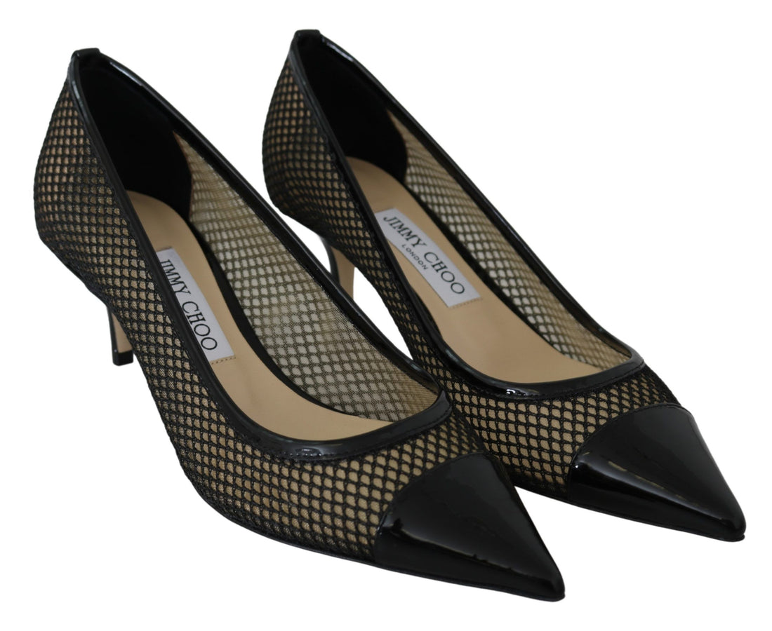 Jimmy Choo Chic Patent Mesh Pointed Pumps - Whispers Of Wisdom Clothing