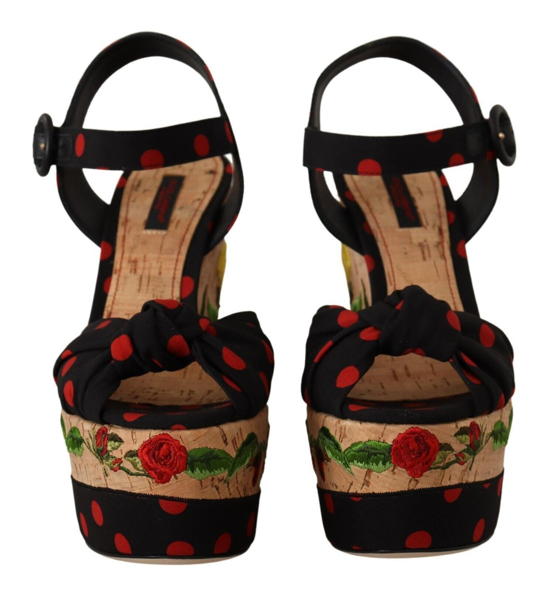 Dolce & Gabbana Multicolor Platform Wedges Sandals Charmeuse Shoes - Whispers Of Wisdom Clothing