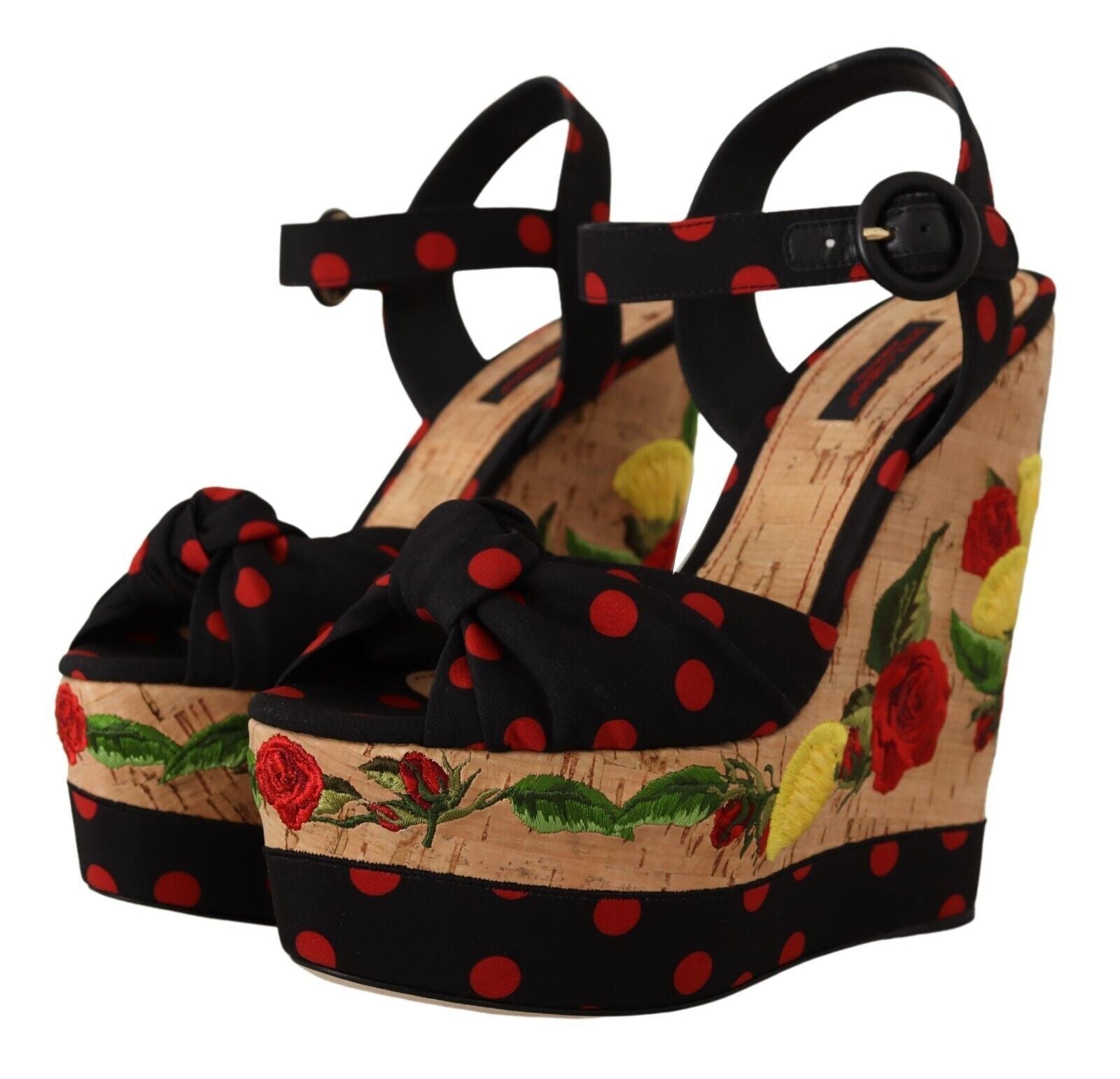 Dolce & Gabbana Multicolor Platform Wedges Sandals Charmeuse Shoes - Whispers Of Wisdom Clothing