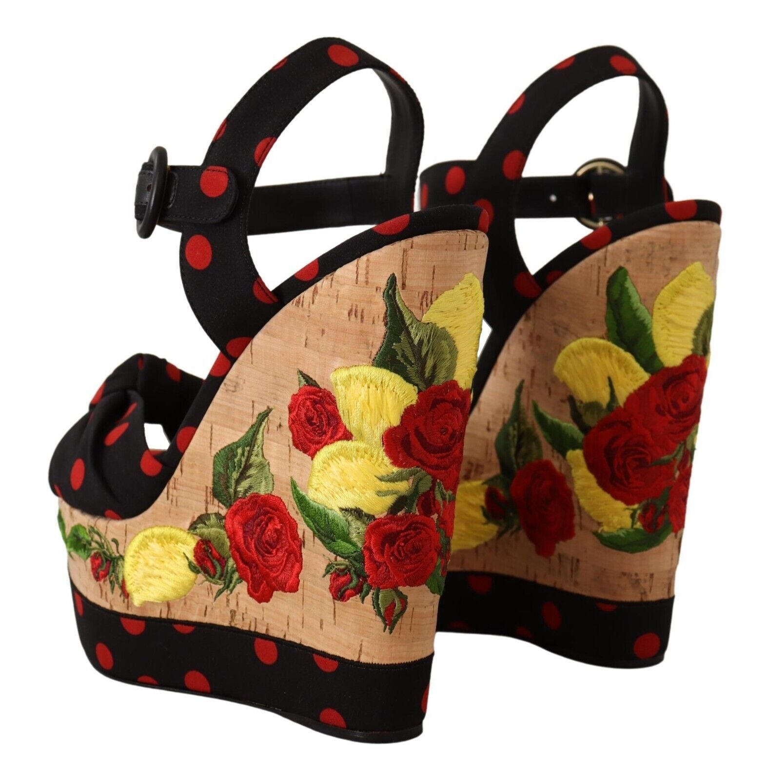 Dolce & Gabbana Multicolor Platform Wedges Sandals Charmeuse Shoes - Whispers Of Wisdom Clothing