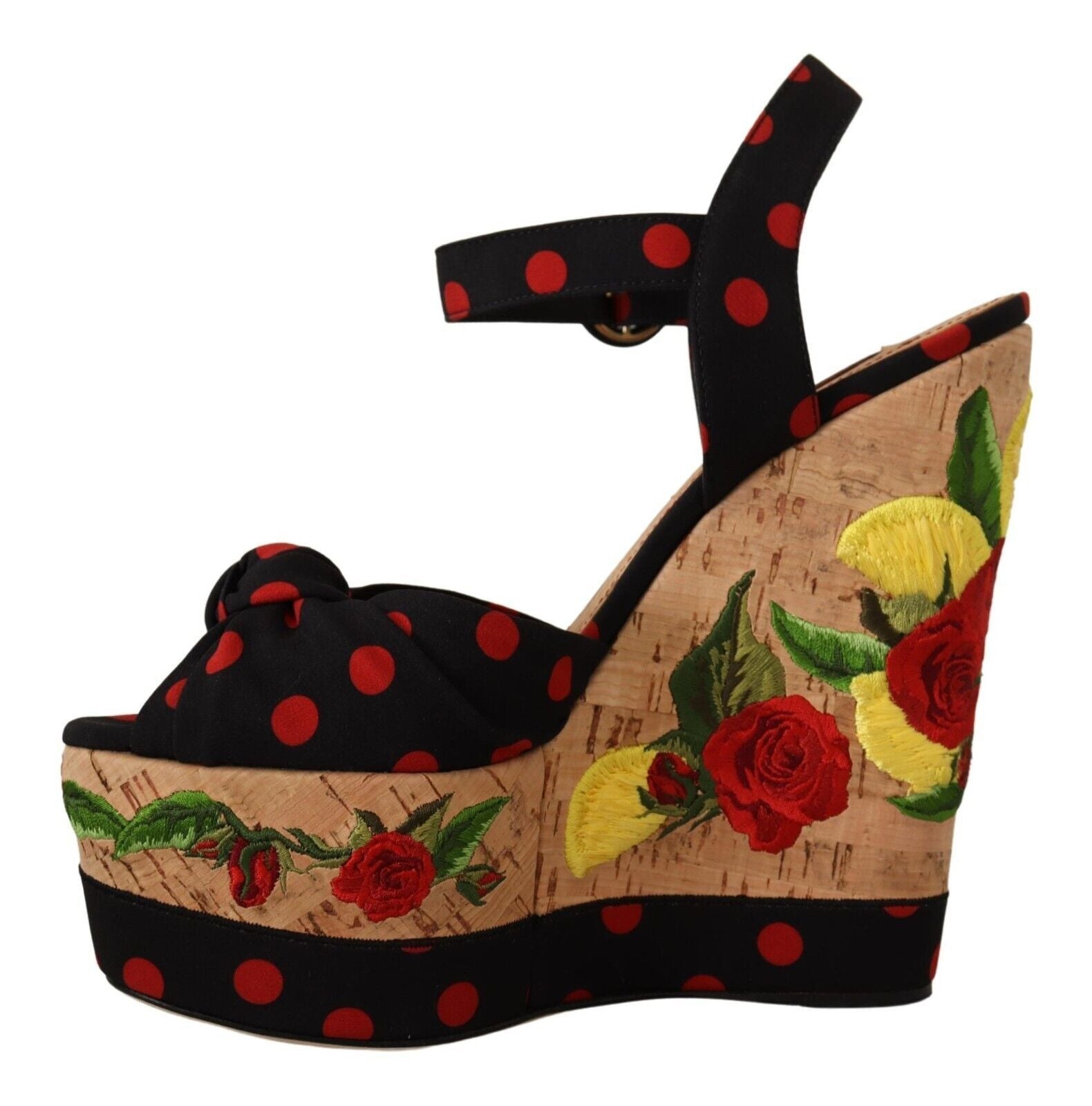 Dolce & Gabbana Multicolor Platform Wedges Sandals Charmeuse Shoes - Whispers Of Wisdom Clothing
