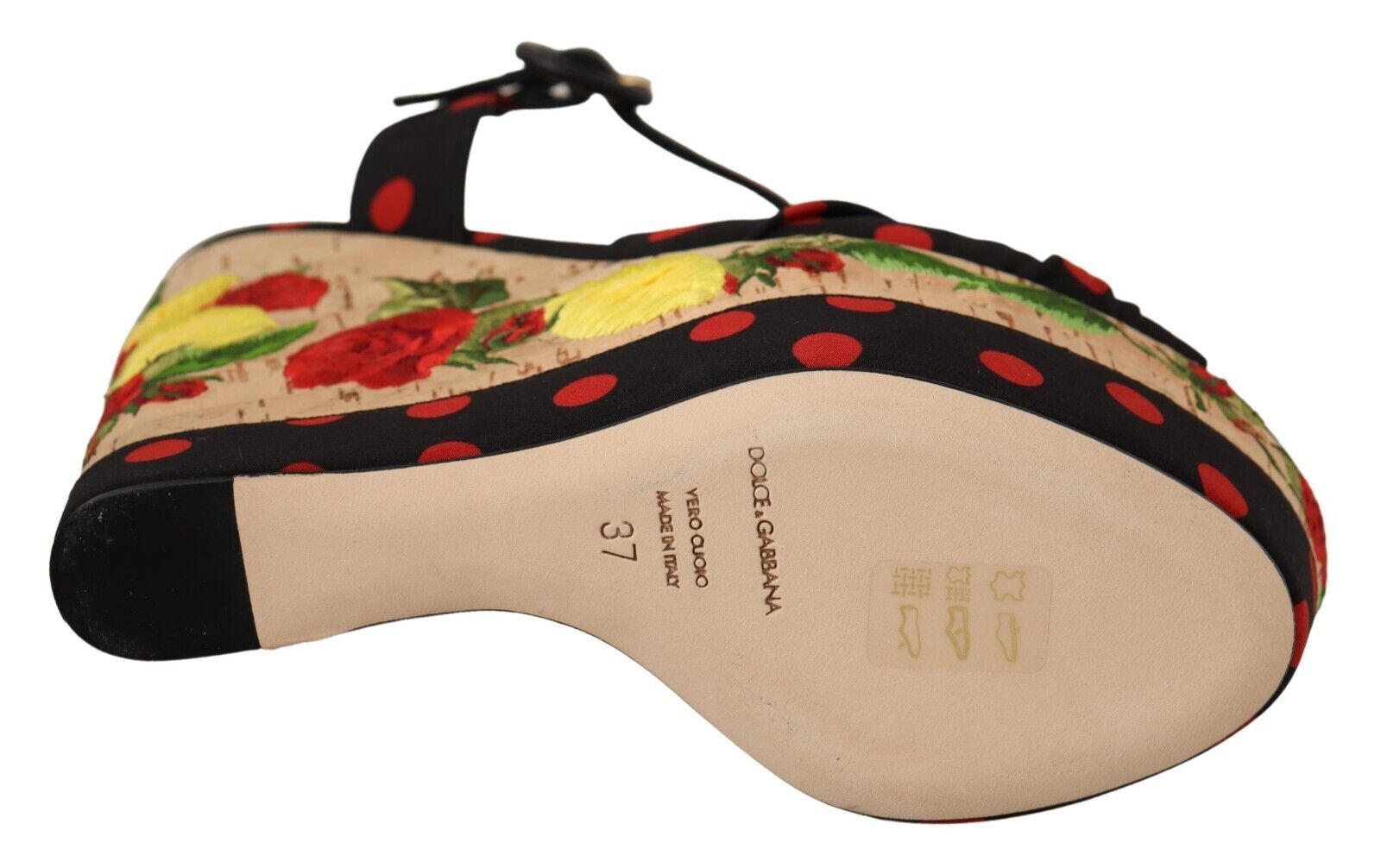 Dolce & Gabbana Multicolor Platform Wedges Sandals Charmeuse Shoes - Whispers Of Wisdom Clothing