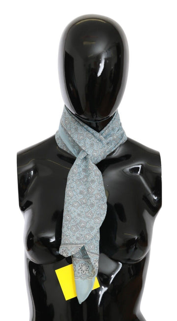 Ermanno Scervino Light Blue Bandana Wrap Shawl Foulard Scarf - Whispers Of Wisdom Clothing
