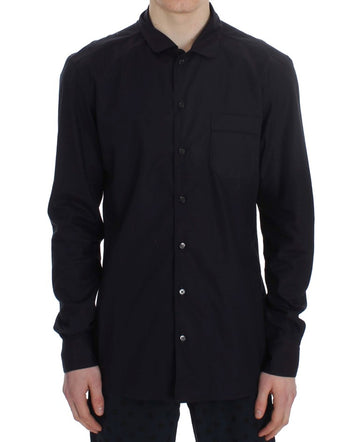 Dolce & Gabbana Purple Striped Cotton Pajama Lounge Shirt - Whispers Of Wisdom Clothing