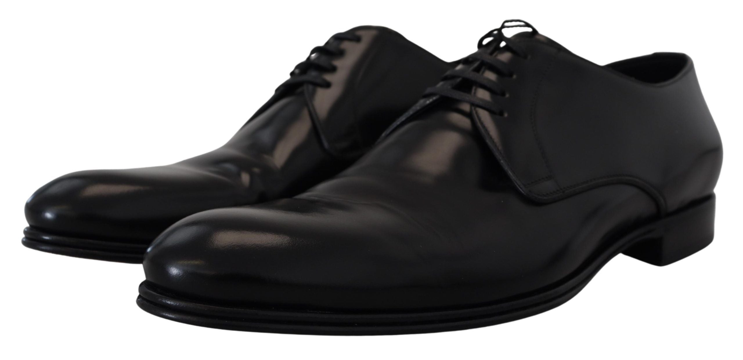 Dolce & Gabbana Black Leather Formal Dress Shoes - Whispers Of Wisdom Clothing