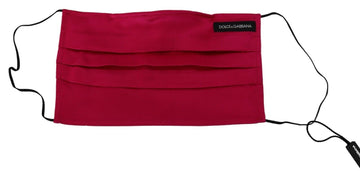 Dolce & Gabbana Red Cotton Pleated Elastic Ear Strap One Size Face Mask - Whispers Of Wisdom Clothing