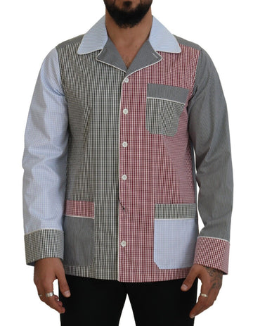 Dolce & Gabbana Multicolor Patchwork Cotton Long Sleeves Shirt - Whispers Of Wisdom Clothing