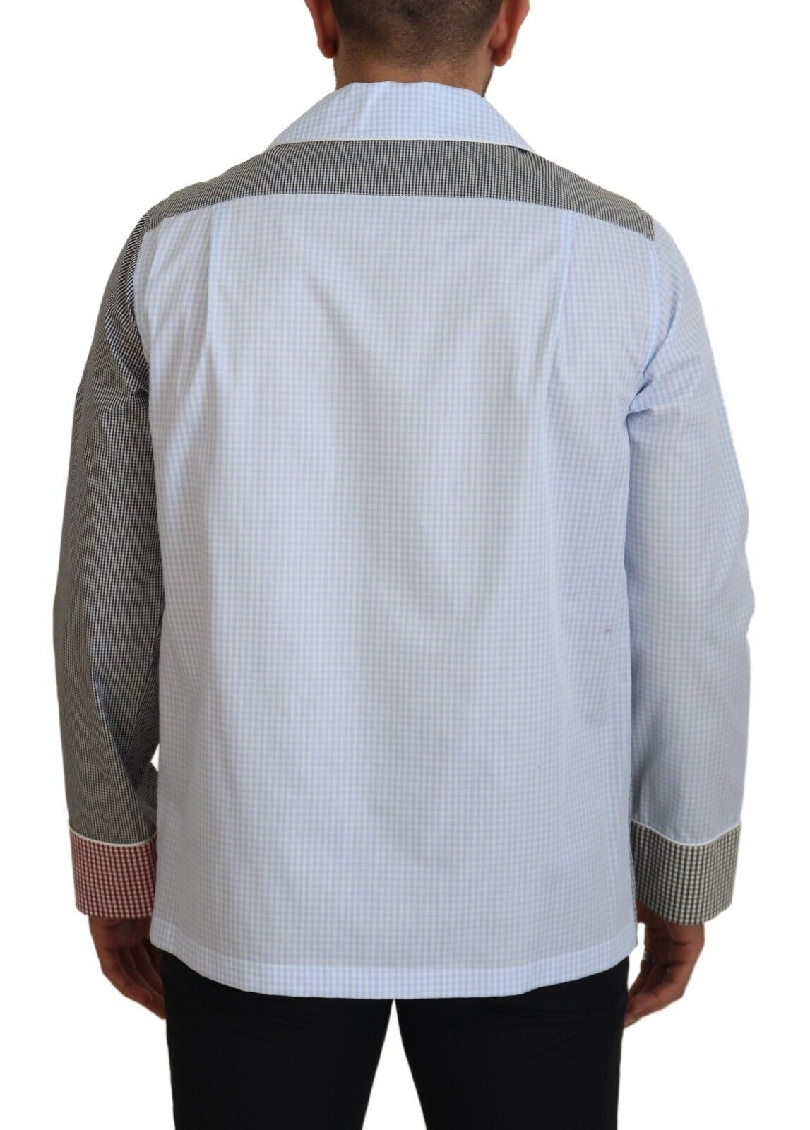 Dolce & Gabbana Multicolor Patchwork Cotton Long Sleeves Shirt - Whispers Of Wisdom Clothing