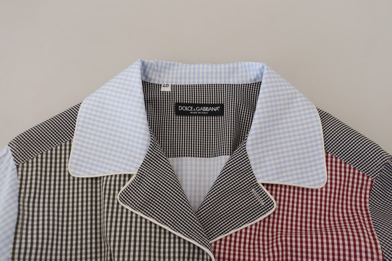 Dolce & Gabbana Multicolor Patchwork Cotton Long Sleeves Shirt - Whispers Of Wisdom Clothing