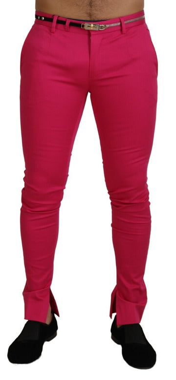 Dolce & Gabbana Pink Zipper Buckle Waist Trousers Pants - Whispers Of Wisdom Clothing