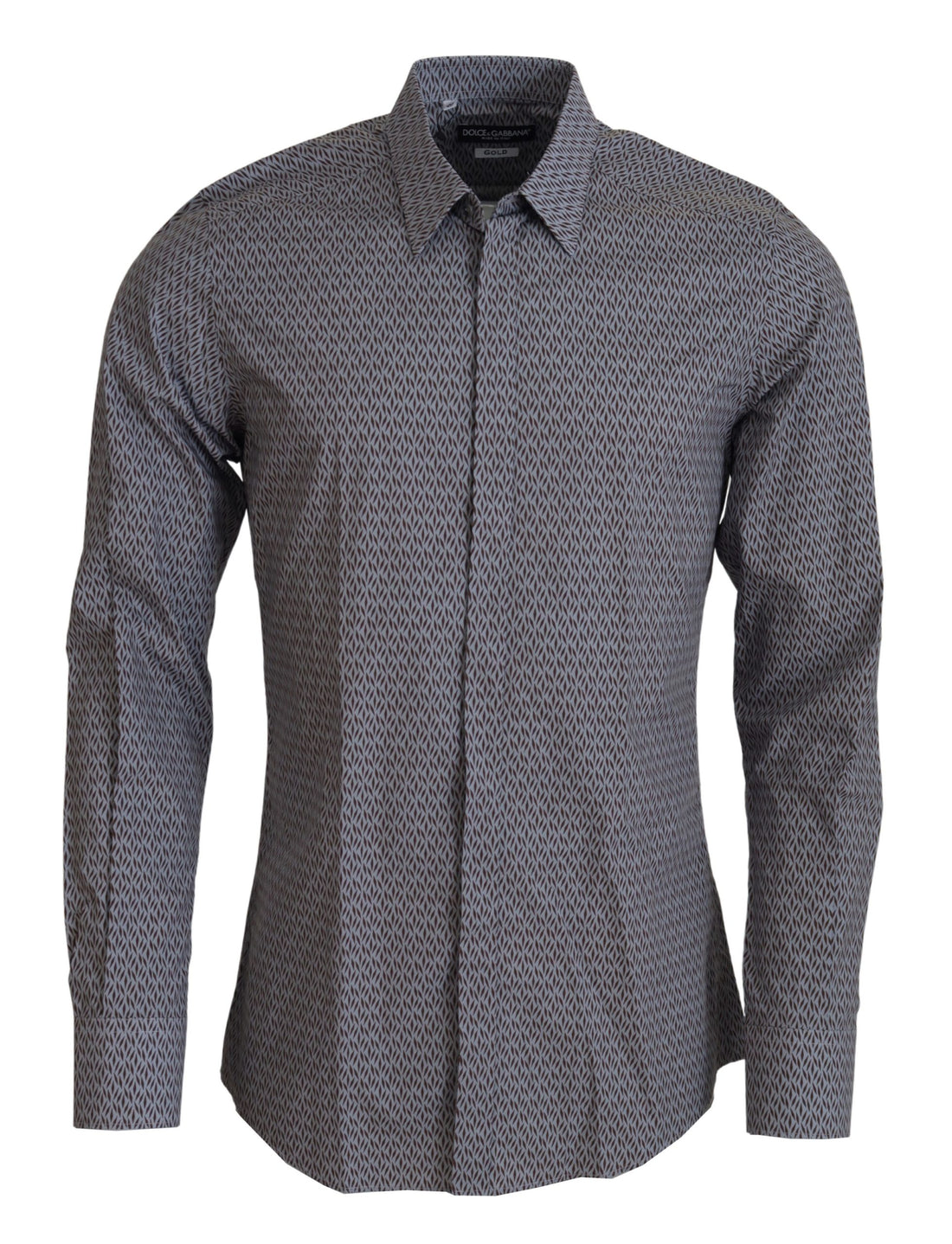 Dolce & Gabbana Gray Brown GOLD Slim Fit Dress Formal Shirt - Whispers Of Wisdom Clothing