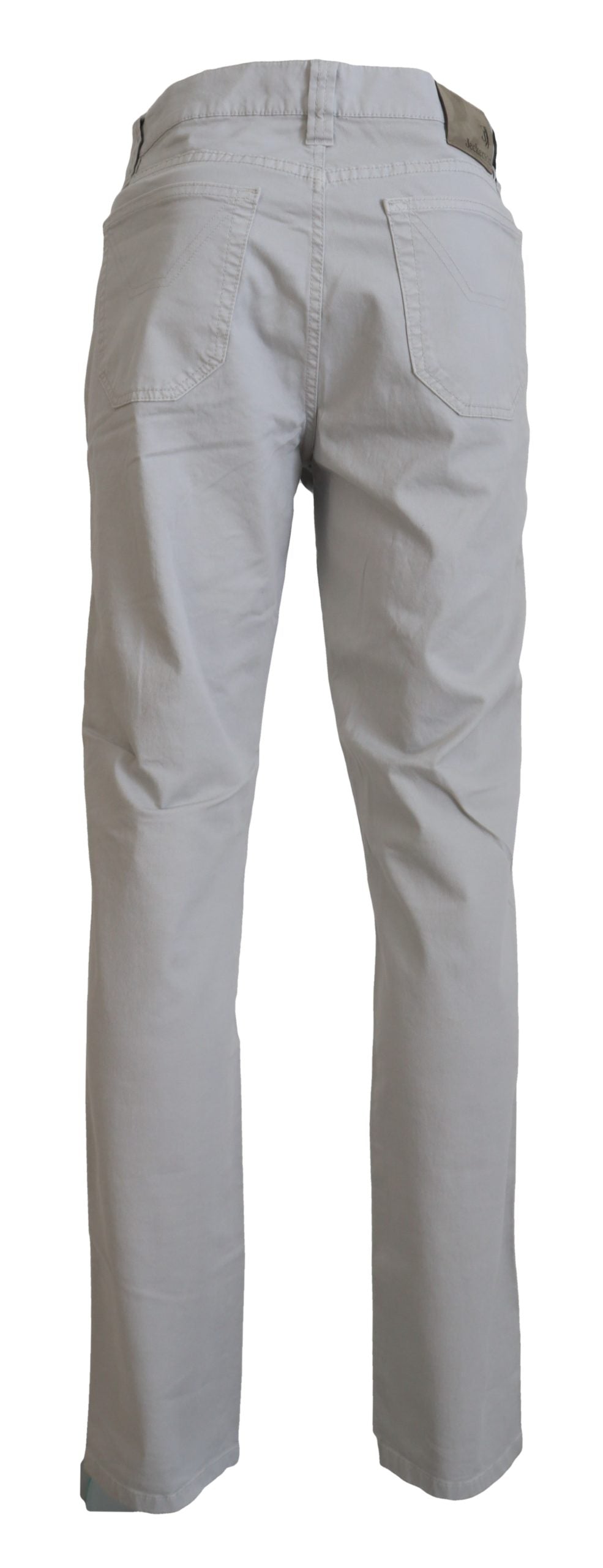 Jeckerson Gray Cotton Tapered Men Casual Pants - Whispers Of Wisdom Clothing