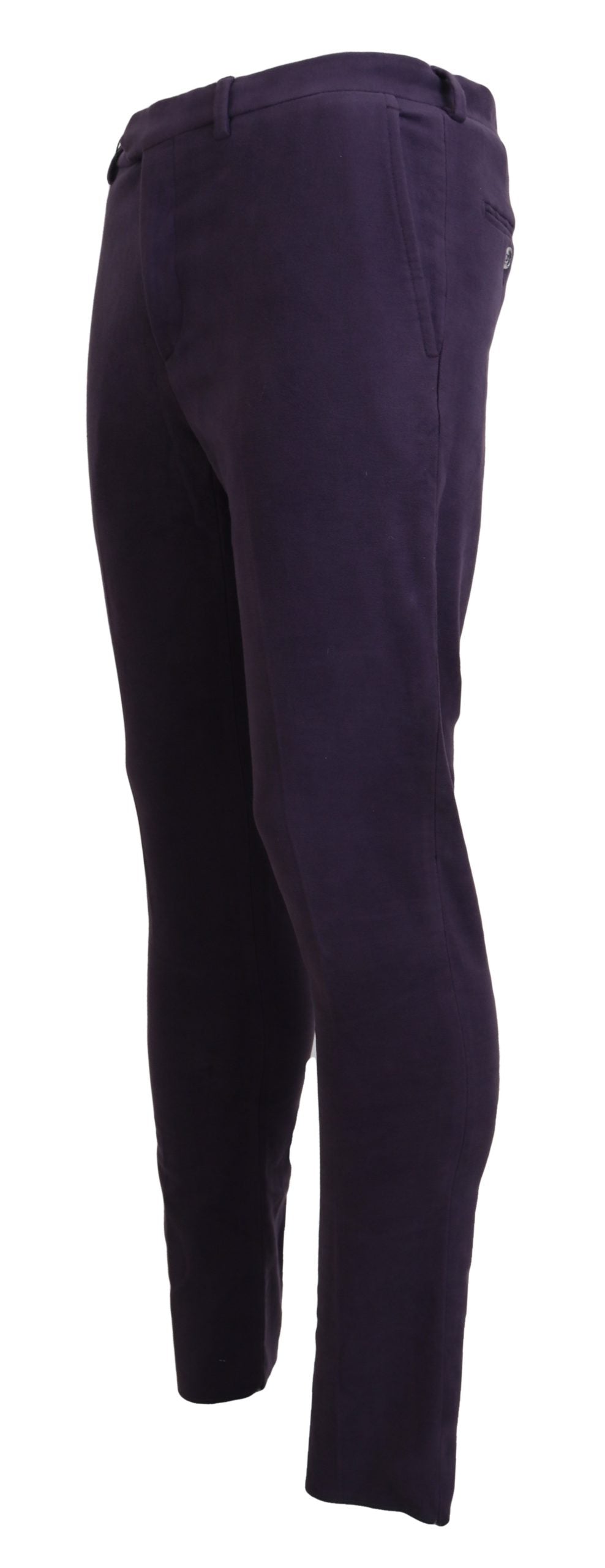 BENCIVENGA Purple Pure Cotton Tapered Mens Pants - Whispers Of Wisdom Clothing